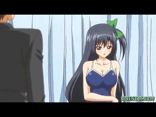 Busty hentai tittyfucking and riding stiff penis clip