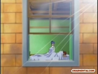Hapon anime makakakuha ng spanked sa pamamagitan ng kanya suitor