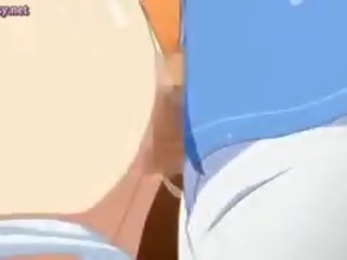 Anime harlot bedeckt im sperma