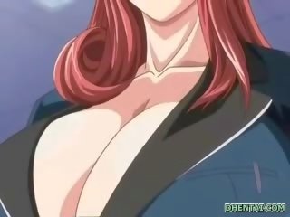 Big busted hentai young lady incredible tittyfucking and