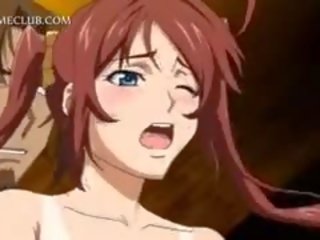 Menakjubkan anime gadis mendapat dicukur twat dipaku tegar