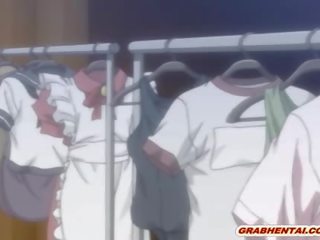 Escravidão hentai enfermeira com a engasgar a chupar pila e deglutição ejaculações