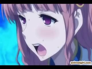 Attractive japoneze anime vajzë seks simultan dhe maskë spermë
