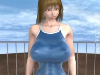 3D hentai escort take prick at poolside