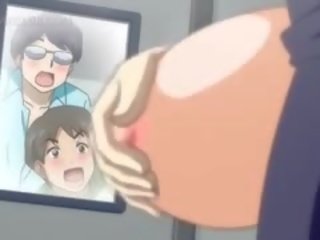 Remaja anime hottie mendapat kedua-dua fuck lubang gembira keras