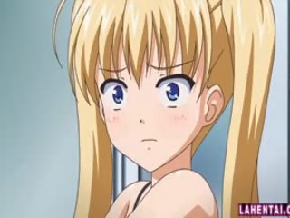 Blondīne hentai pusaudze izpaužas viņai mitra vāvere sūknē dziļi