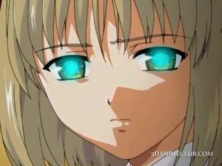 Podekscytowany anime coeds śni z sensational seks klips w szkoła