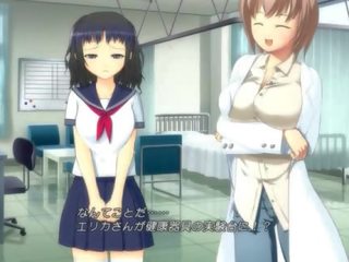 Anime babe in school uniform masturbating pussy