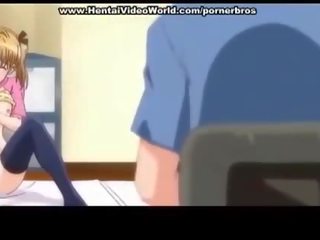 Anime giovanissima studentessa launches divertimento cazzo in letto
