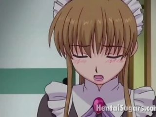 Virginal looking anime gyz rubbing her master`s thick kotak in the bath tüb