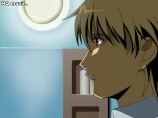 Gebonden kindje pees gedurende de tijd dat hard neuken in anime