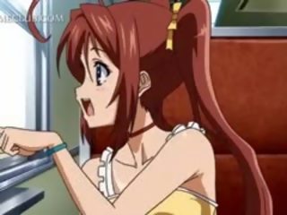 Vöröshajú anime pici jelentkeznek punci taken által erő -ban vonat