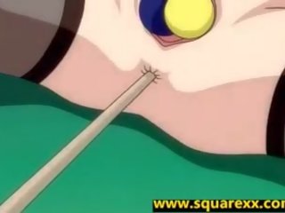 Thiếu niên hentai puts quả bóng trong cô ấy lộng lẫy chặt chẽ âm hộ