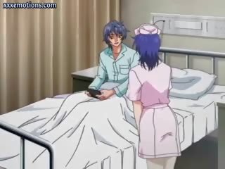 Anime sykepleier kvinne blir sperm